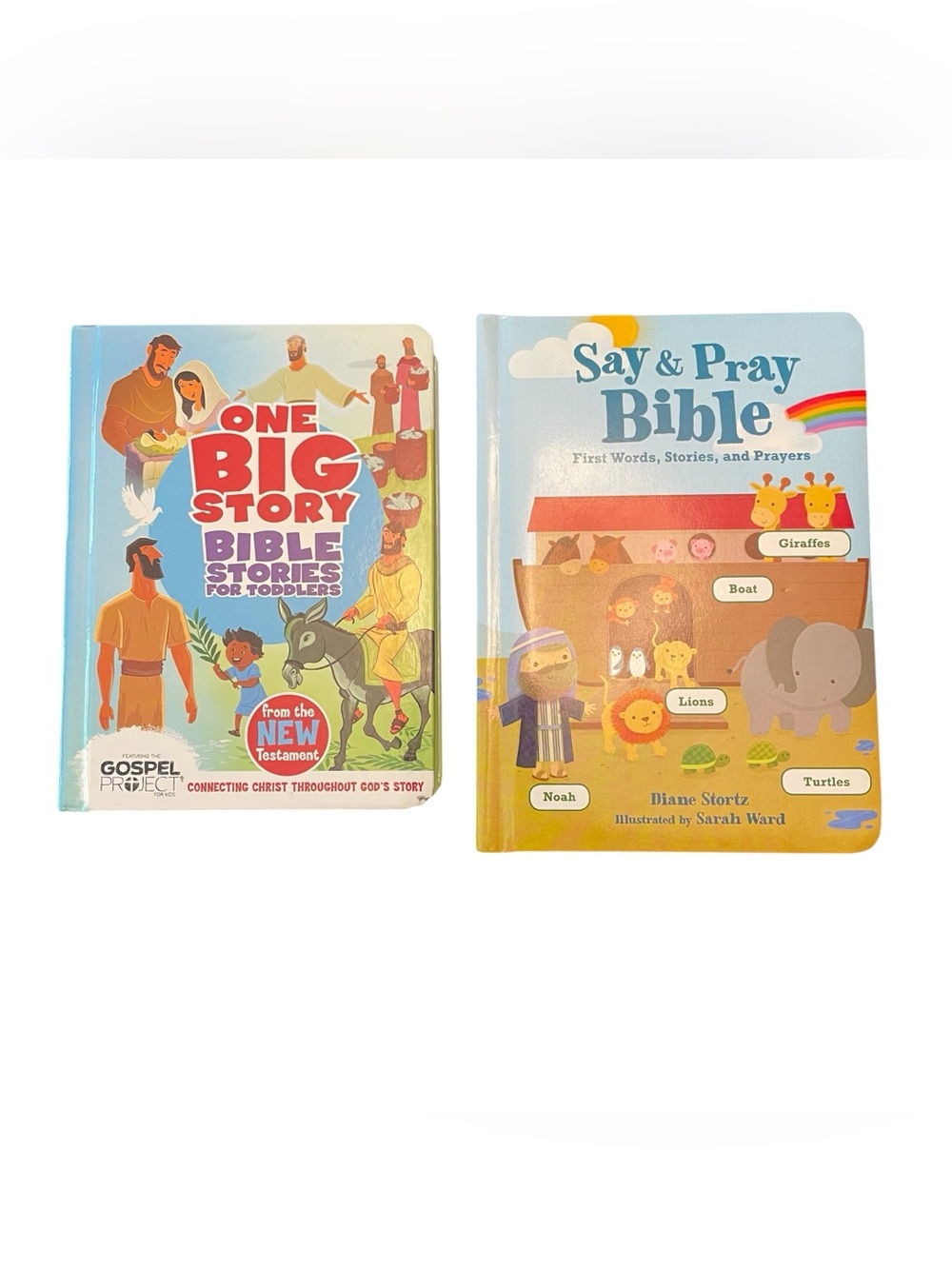Bible Stories & Prayer Christian Board Books For Toddlers No Marks Set Of 2